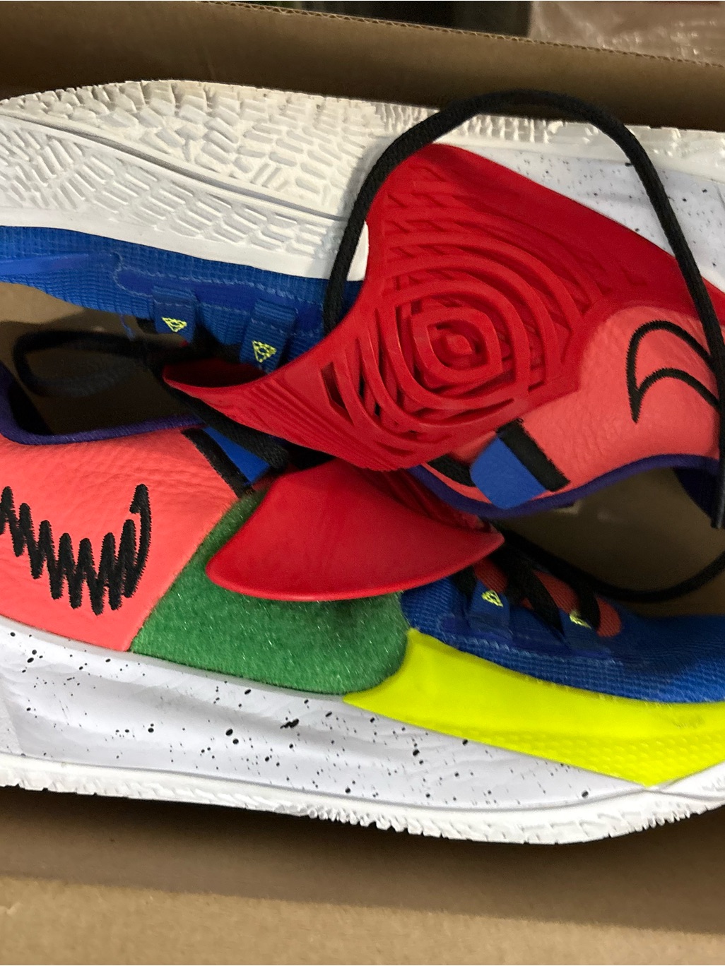 Nike Kyrie Multicolor Basketball Shoes - Red, Blue & Yellow